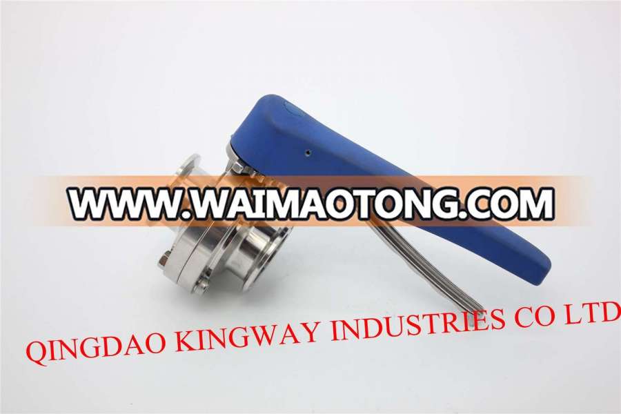 Sanitary Clamped Butterfily Valve with Multi-Position Handle