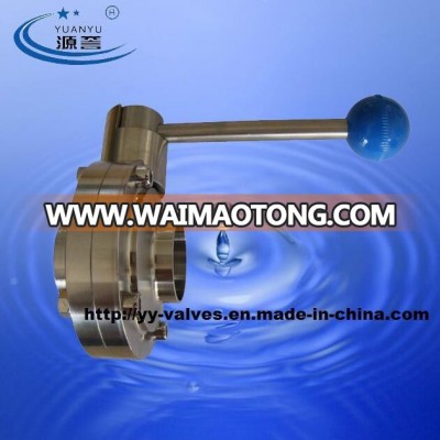 Sanitary Stainless Steel Butterfly Valve (100101)